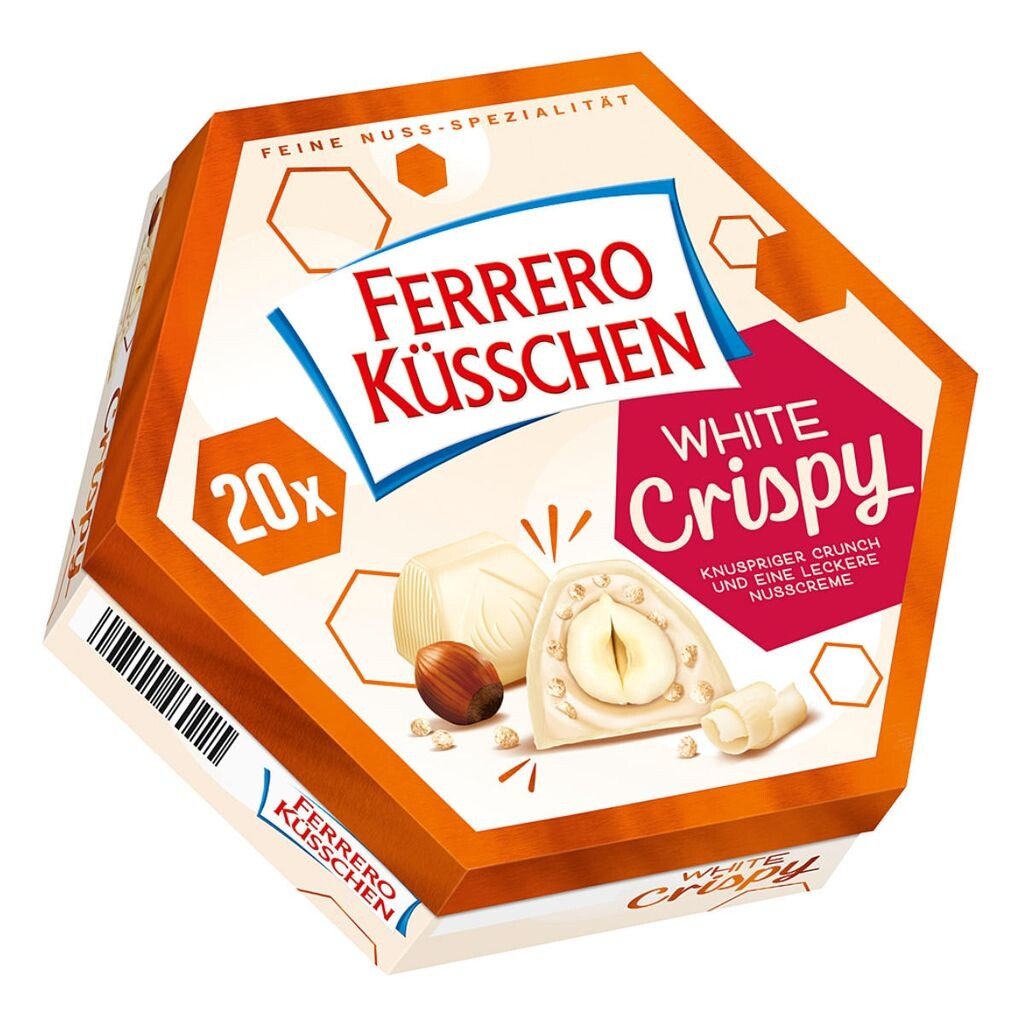 

Ferrero Kisses White Crispy с белым шоколадом и хрустящей корочкой 172г