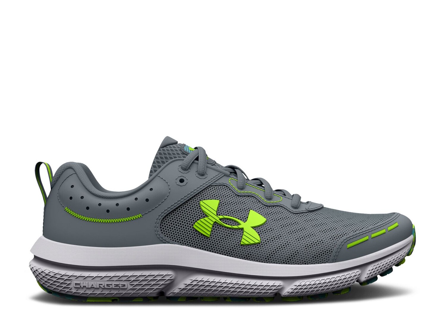 Кроссовки Under Armour Assert 10 Ac Gs 'Gravel Lime Surge', серый