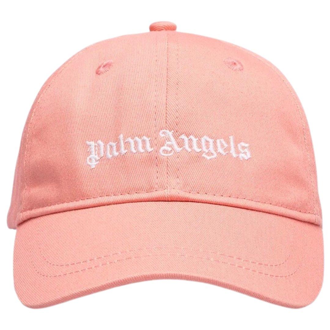 Розовая кепка с логотипом Palm Angels, розовый визитница с черным логотипом palm angels цвет black optical white