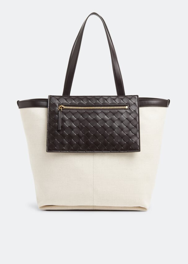 

Сумка-тоут Bottega Veneta Medium Flip Flap, бежевый