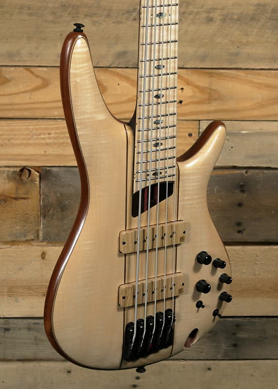 цена Басс гитара Ibanez Premium SR5FMDX2 5-String Bass Natural w/ Gigbag