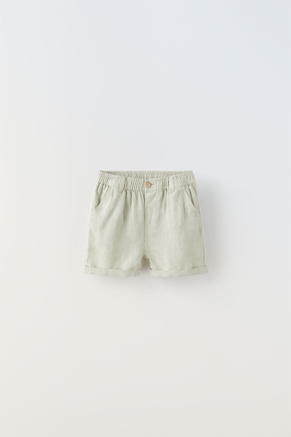 

Бермуды из льна Zara, синий/серый