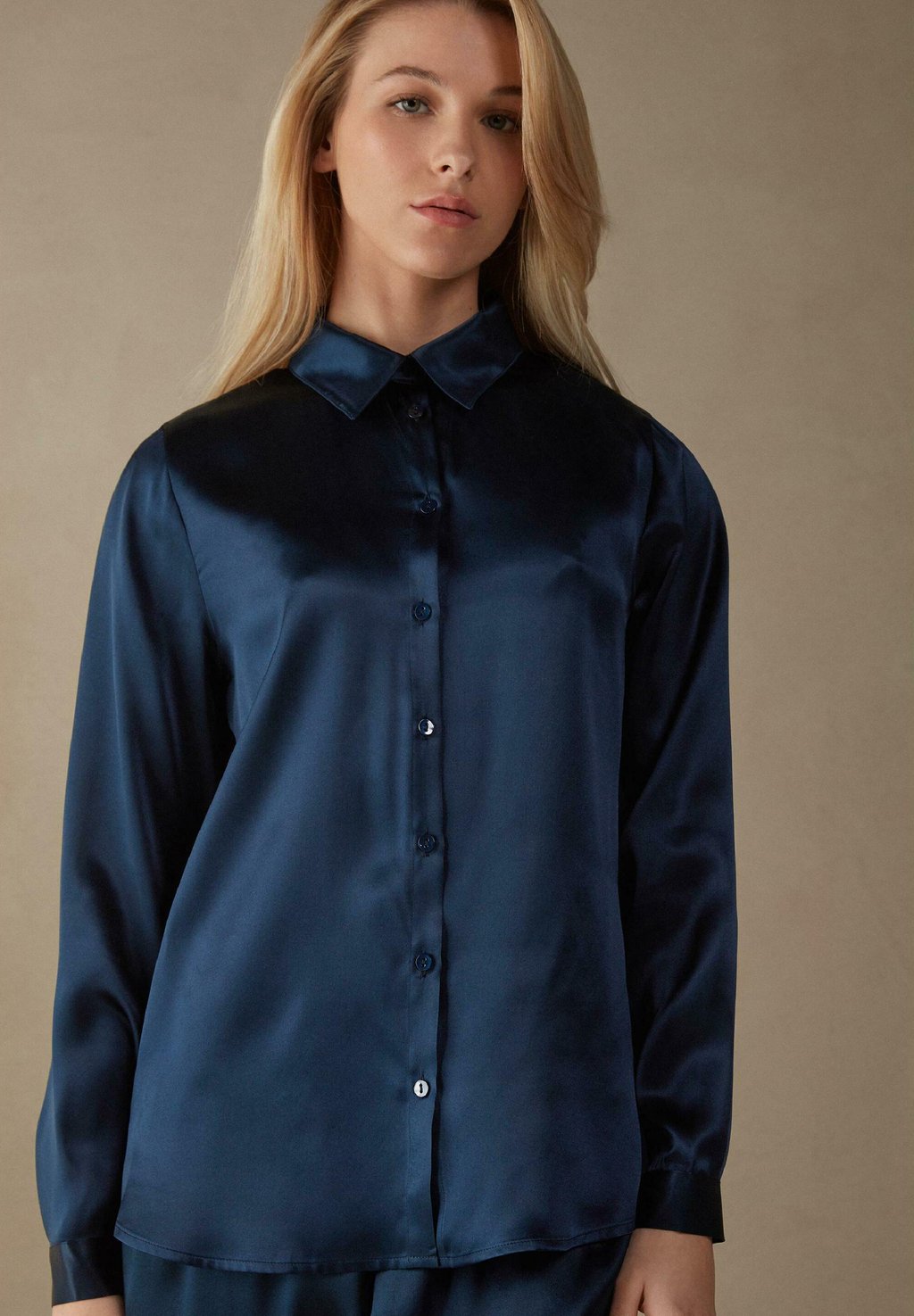 Рубашка Intimissimi с длинным рукавом, синий