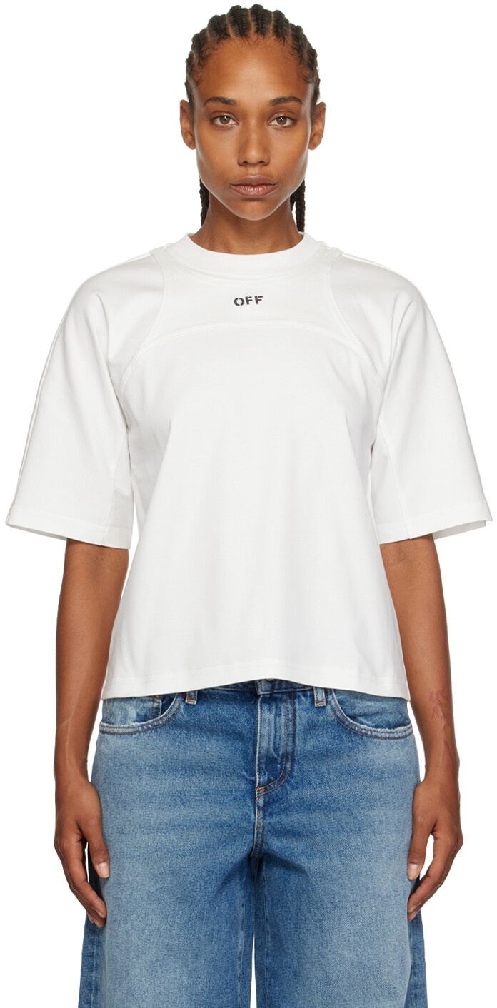 

Белая многослойная футболка Off-White