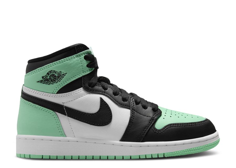 

Кроссовки Air Jordan Jordan 1 Retro High Og Gs 'Green Glow', зеленый