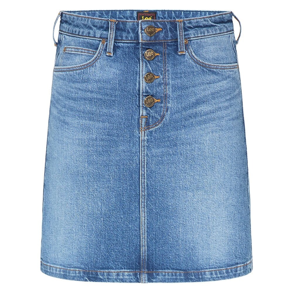 

Юбка Lee Button Fly A Line Denim, синий