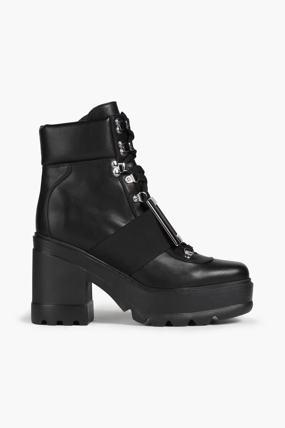 

Утепленные кожаные ботинки на платформе с пряжками Roger Vivier, черный