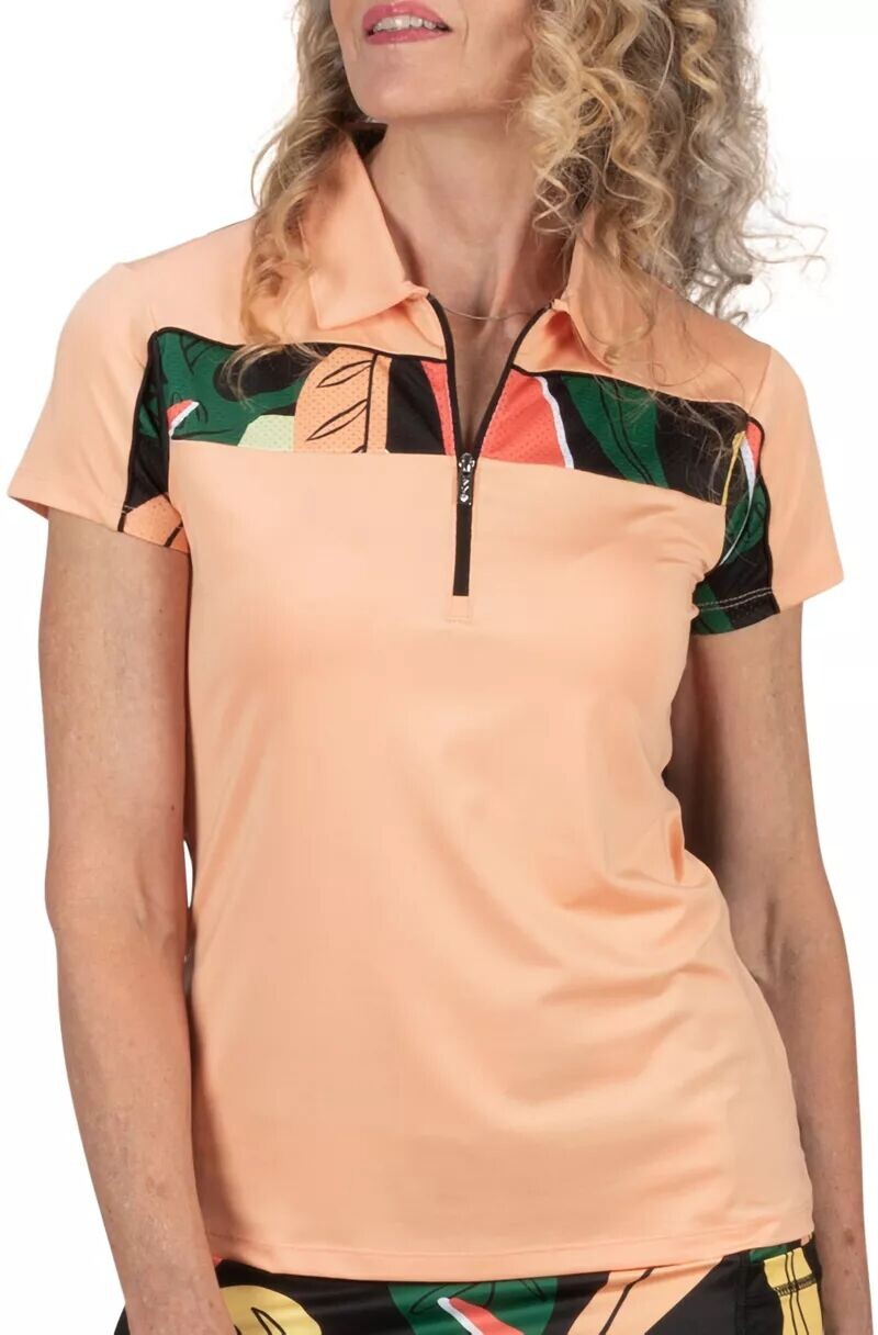 

Женская рубашка-поло для гольфа с короткими рукавами Nancy Lopez Golf Breeze, мультиколор