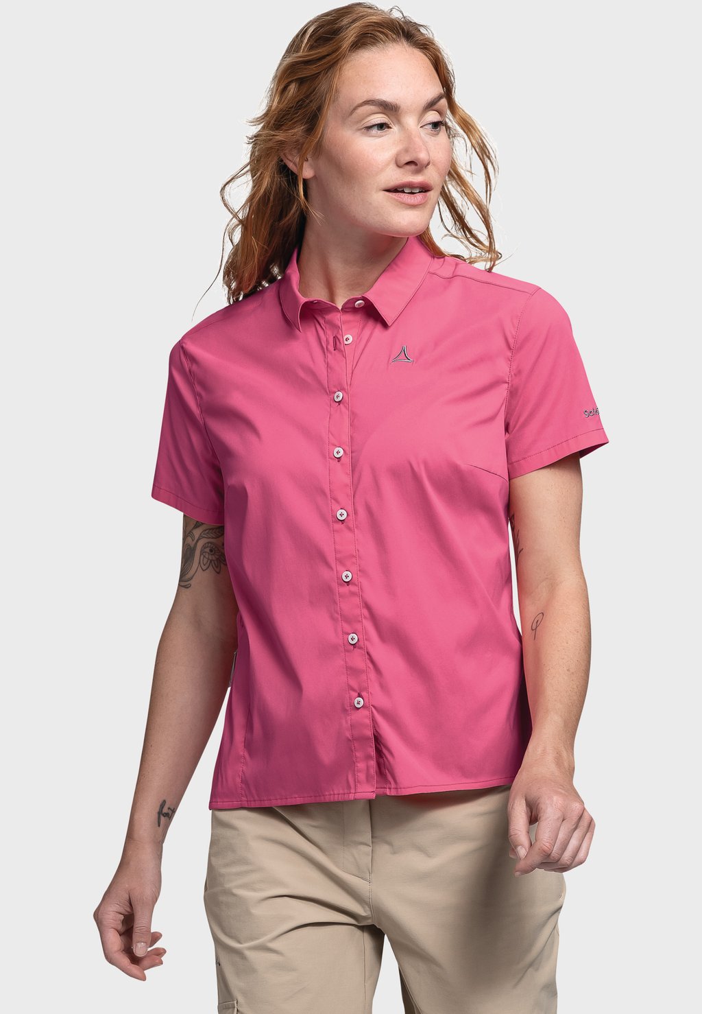 Блузка-рубашка GRASECK Schöffel, цвет pink блузка рубашка pianosa schöffel цвет grau
