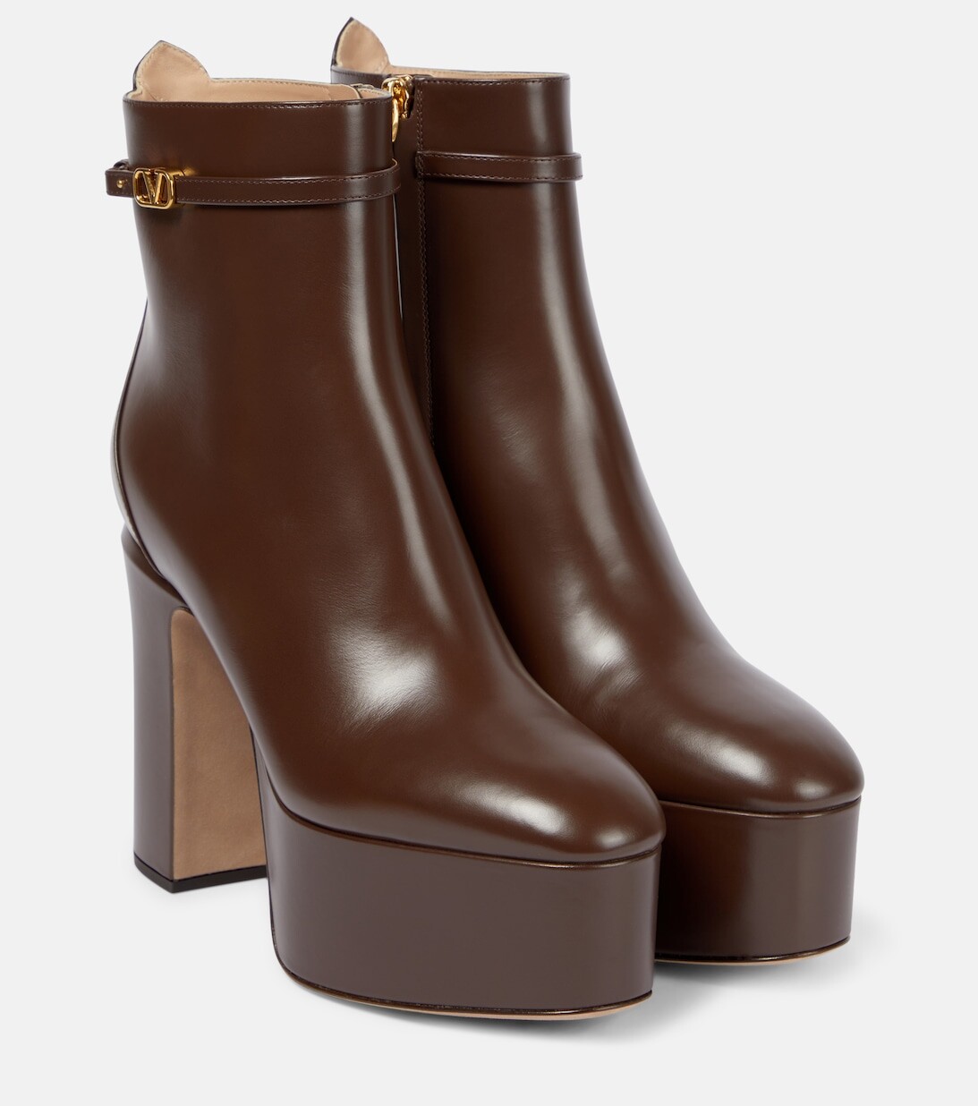 

Кожаные ботинки на платформе VLogo Signature Valentino Garavani, коричневый