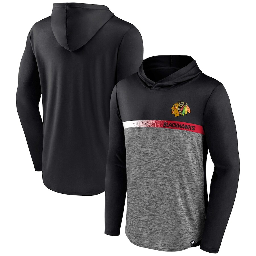 

Пуловер с капюшоном Fanatics Branded Chicago Blackhawks, черный