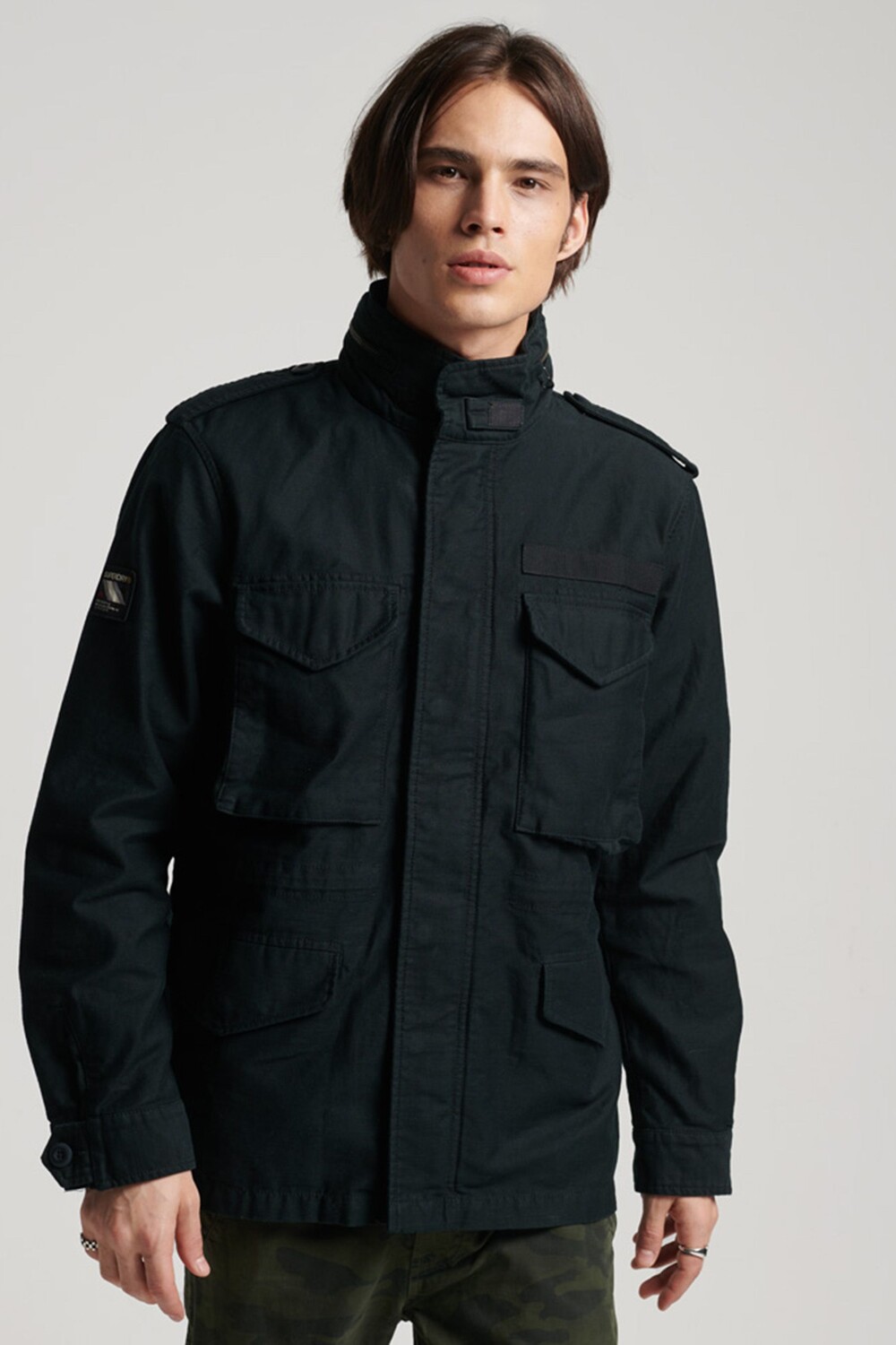 

Винтажная куртка в стиле милитари M65 Superdry, черный