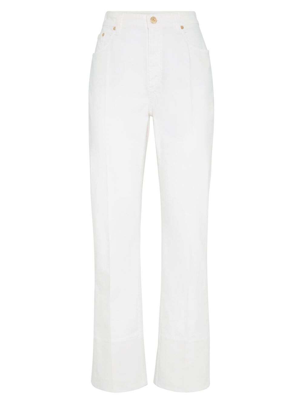 

Брюки Kick Flare из комфортного мягкого денима Brunello Cucinelli, белый