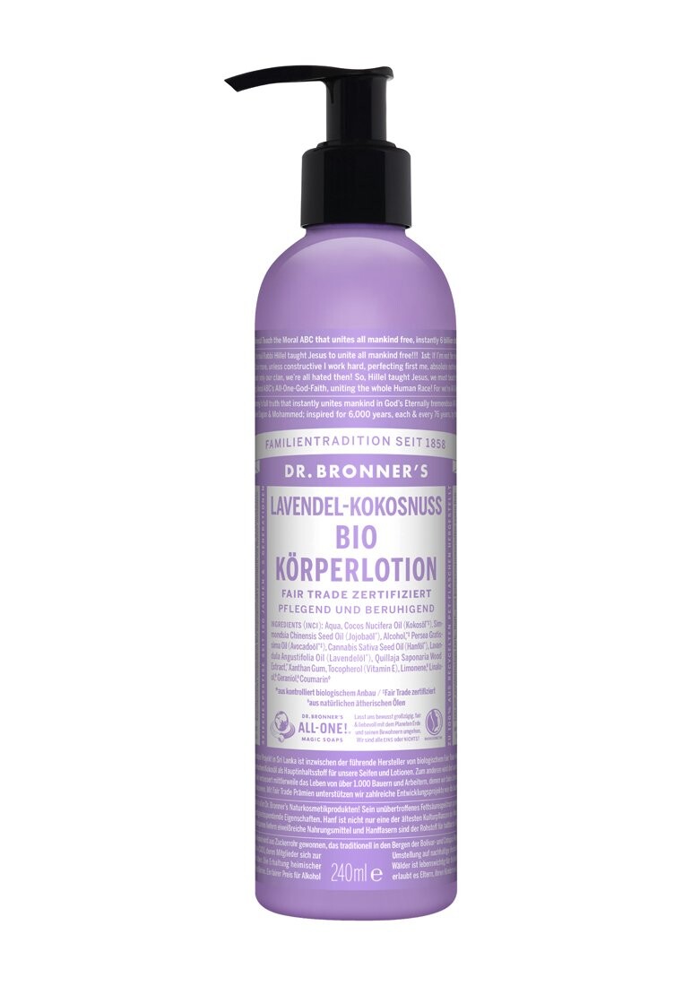 

Увлажняющий крем BIO BODY LOTION 240ML Dr. Bronner´S, цвет lavendel-kokonuss