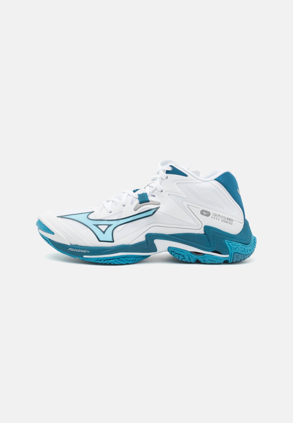 Волейбольные кроссовки Wave Lightning Z8 Mid Mizuno, цвет white/moroccan blue/silver