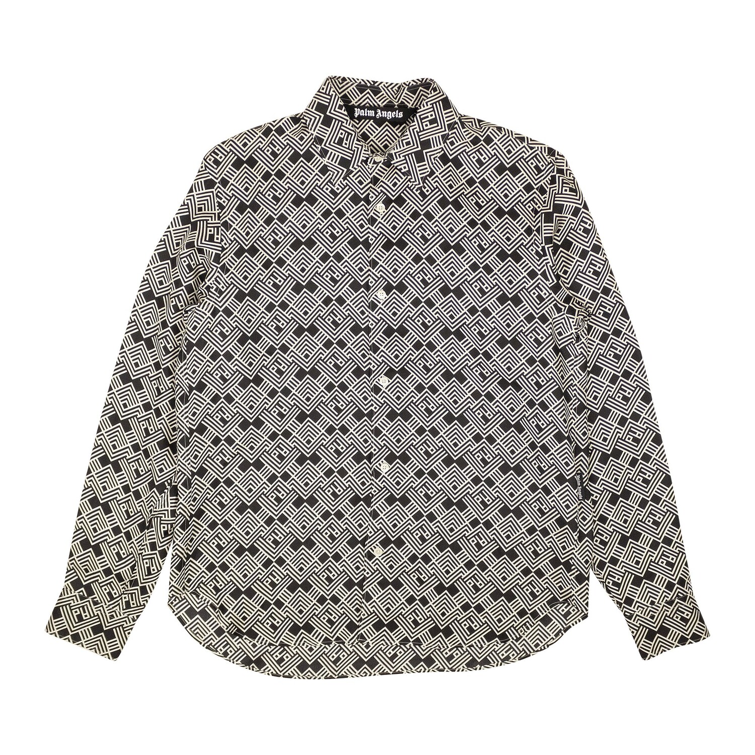 

Рубашка на пуговицах Palm Angels Monogram, цвет Черный