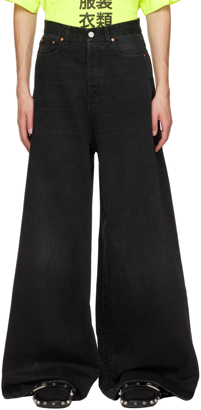 

Черные джинсы большой формы Vetements, цвет Black