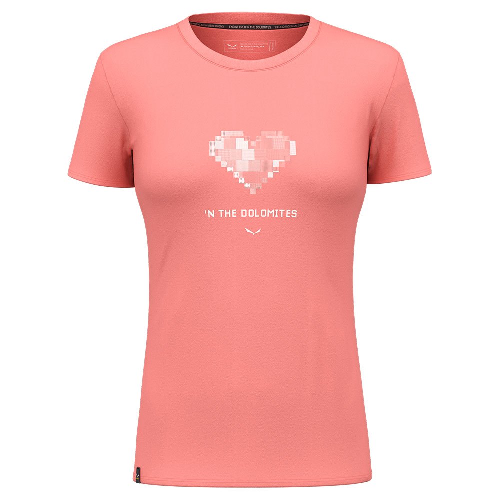 Футболка с коротким рукавом Salewa Pure Heart Dry, розовый футболка salewa pure heart dry синий