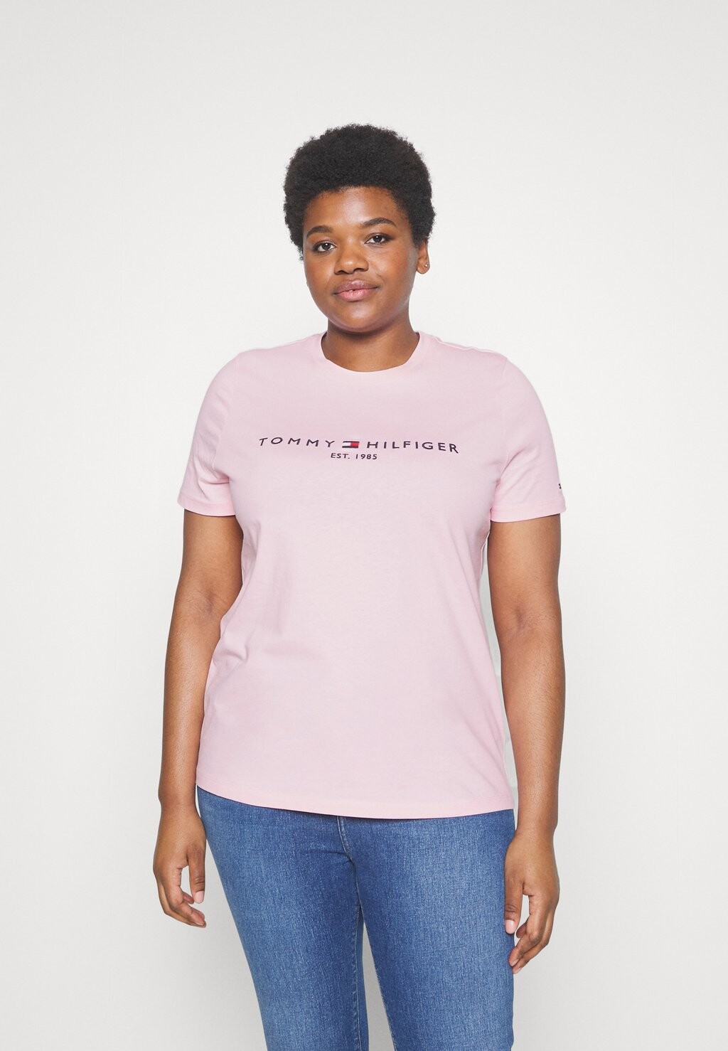

Футболка с принтом Tommy Hilfiger, пастельно-розовый