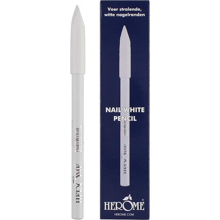 Белый карандаш для ногтей. Карандаш для французского маникюра с толкателем для кутикулы., Herome цена и фото