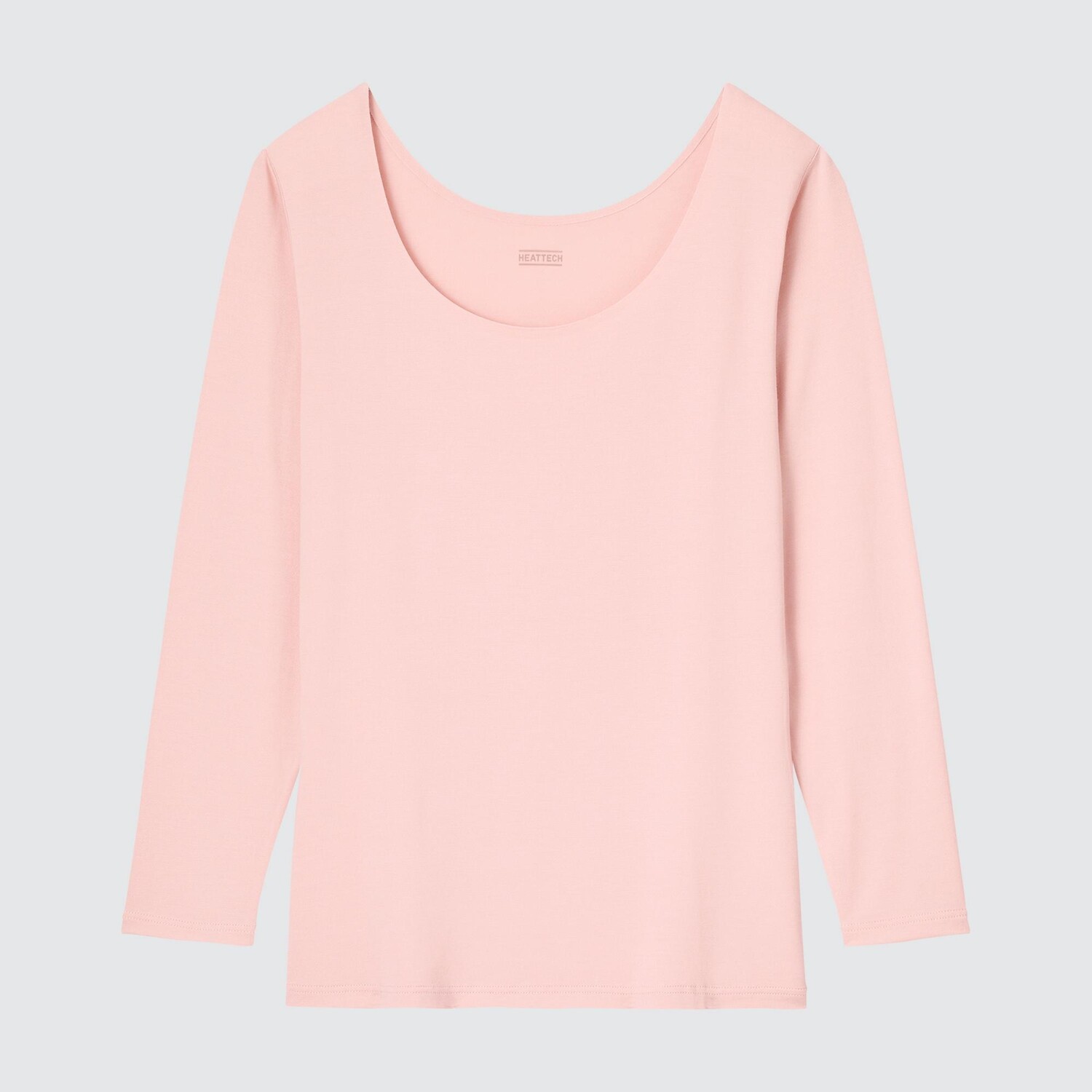 

Термофутболка Uniqlo Heattech с открытой шеей, розовый