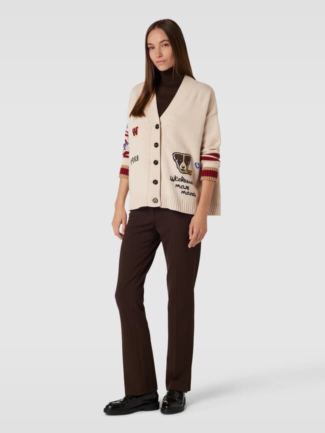 

Кардиган с мотивом и нашивками, модель "DUCCIO" Weekend Max Mara, бежевый