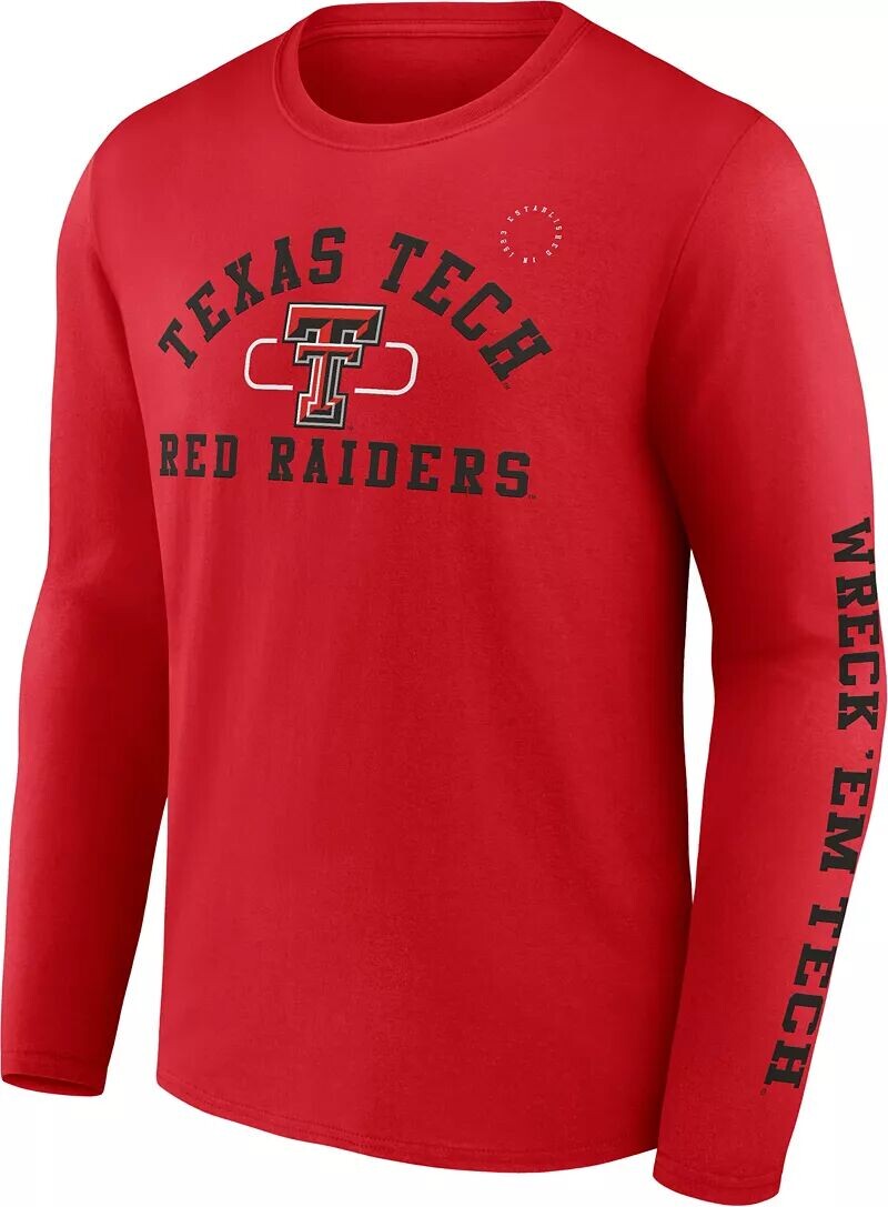 

Мужская футболка NCAA Texas Tech Red Raiders Red Modern Arch с длинным рукавом