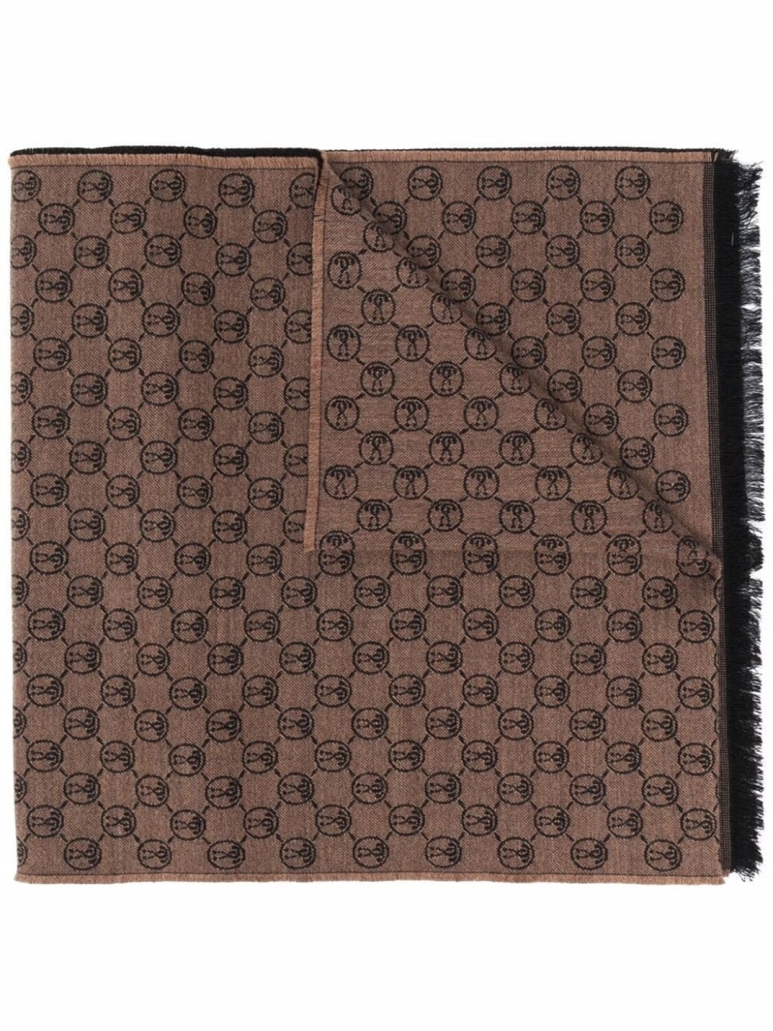 

Moschino шарф с логотипом, коричневый