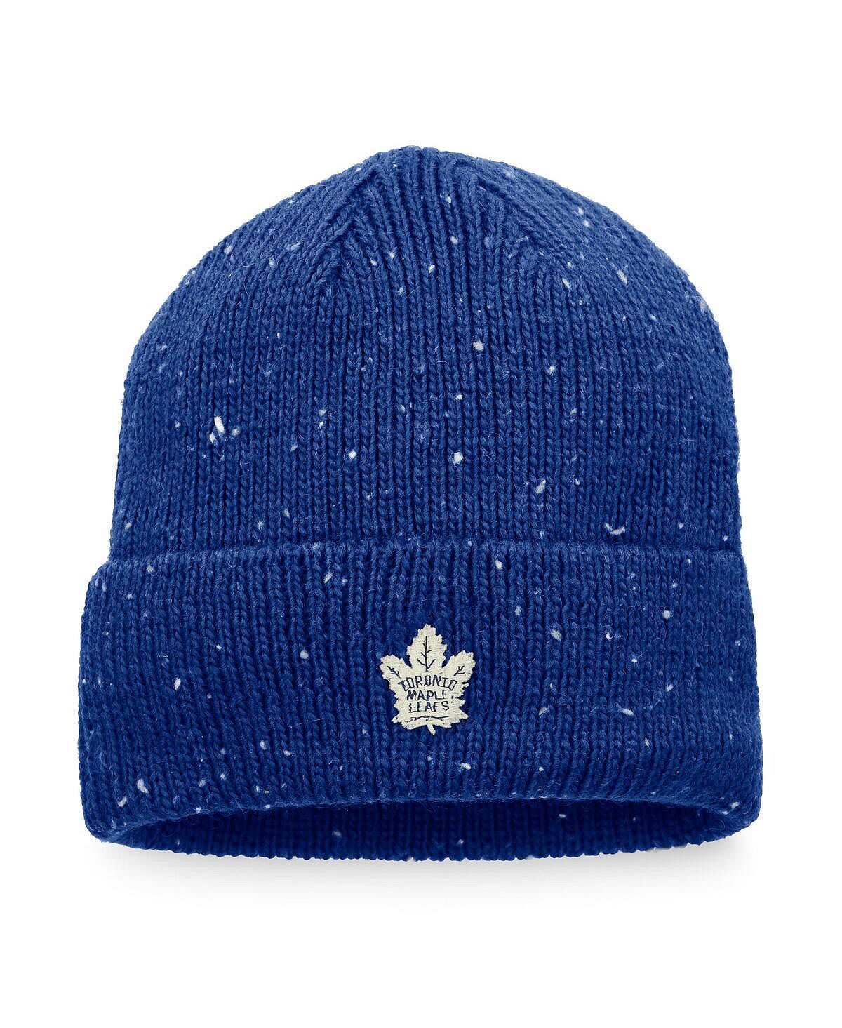 

Мужская синяя фирменная вязаная шапка Toronto Maple Leafs Authentic Pro Rink Pinnacle с манжетами Fanatics