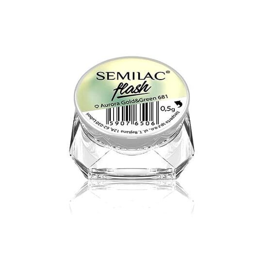 

Г Semilac Flash Aurora Gold & Green 681 - 0,5