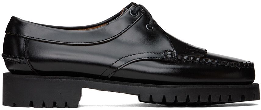 

Черные оксфорды James с бахромой и выступами Sebago