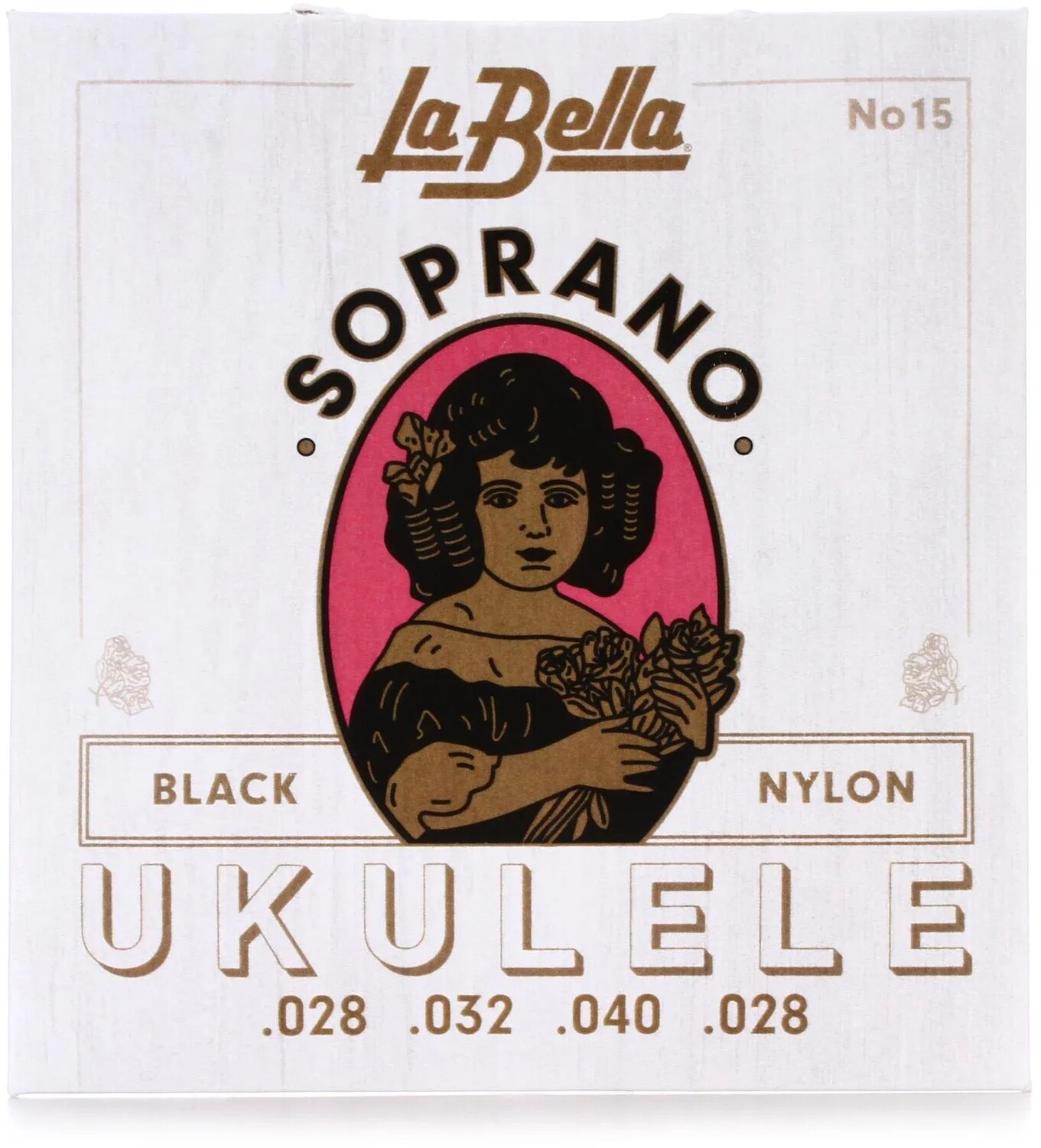 

La Bella No. 15, черные нейлоновые струны для укулеле сопрано — .028-.040