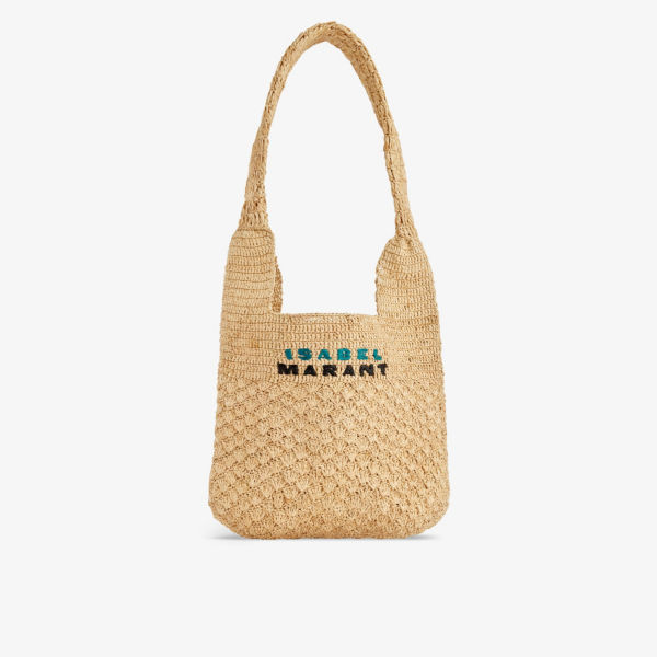 цена Маленькая сумка-тоут praia из рафии Isabel Marant, цвет natural