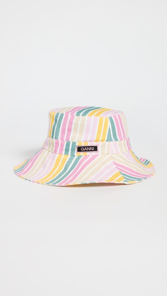 

Шляпа GANNI Recycled Tech Stripes, разноцветный
