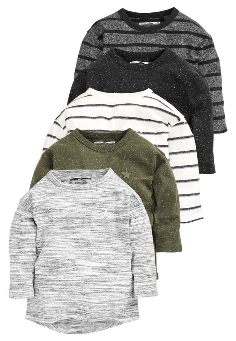 

Базовая футболка 5 Pack Long Sleeve T-Shirts Next