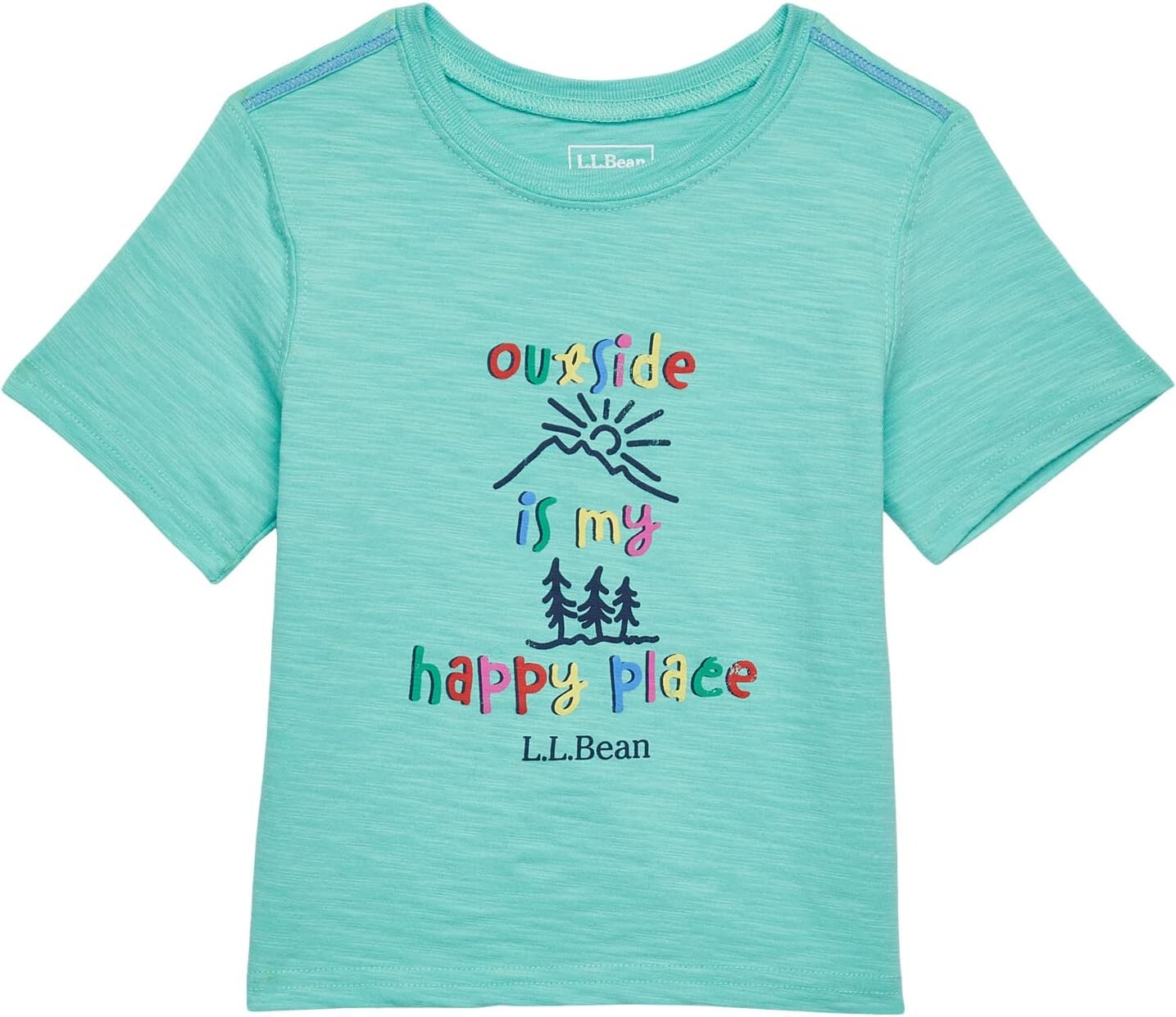 

Футболка L.L.Bean Graphic Tee Short Sleeve, цвет Faded Jade Happy Place