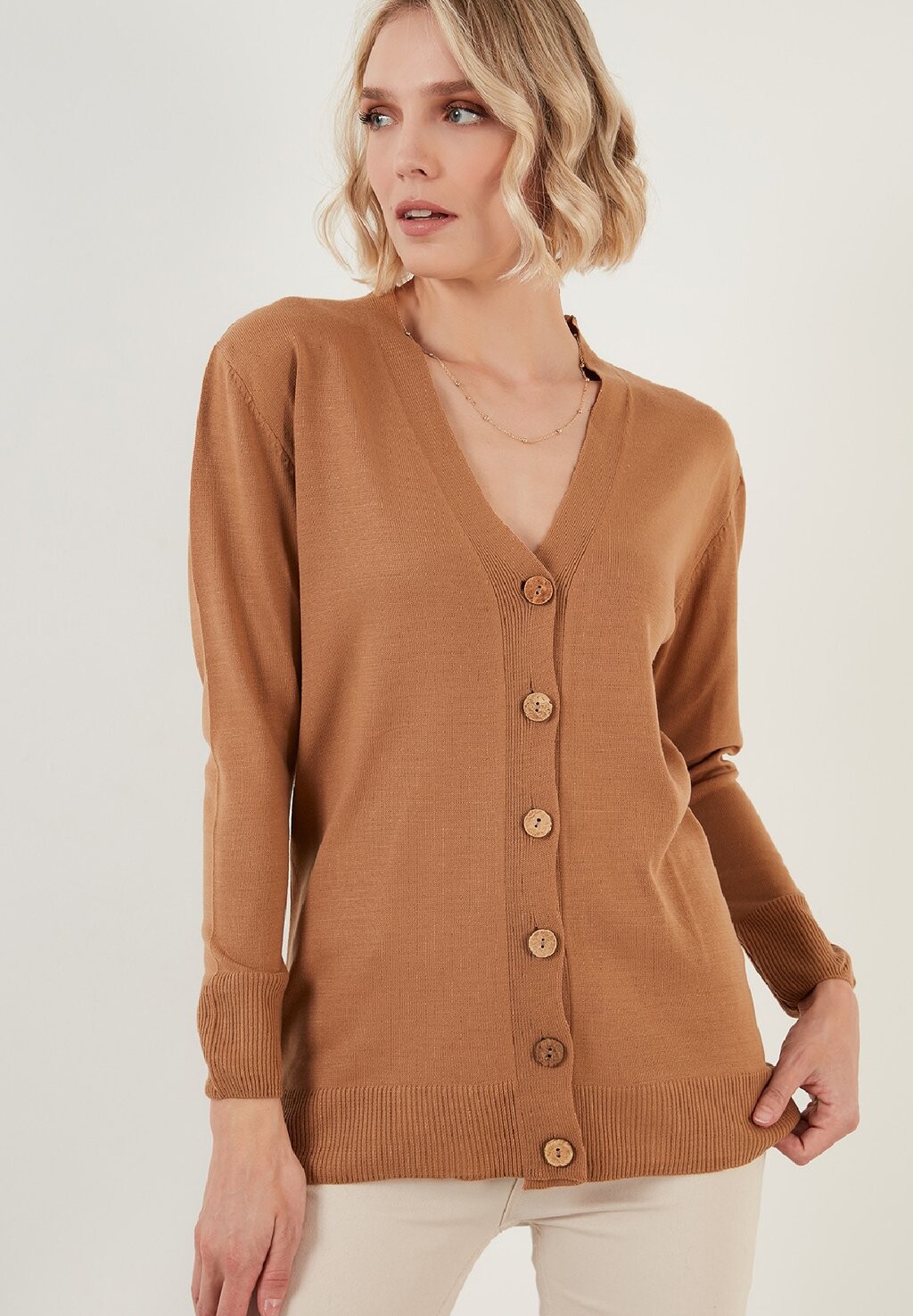 

Кардиган LELA Regular Fit, светло-коричневый