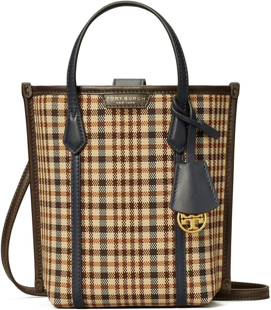 

Сумка Tory Burch Perry Plaid Mini N/S Tote, разноцветный