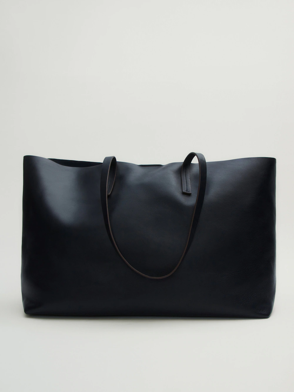 

Сумка из кожи наппа Massimo Dutti, синий