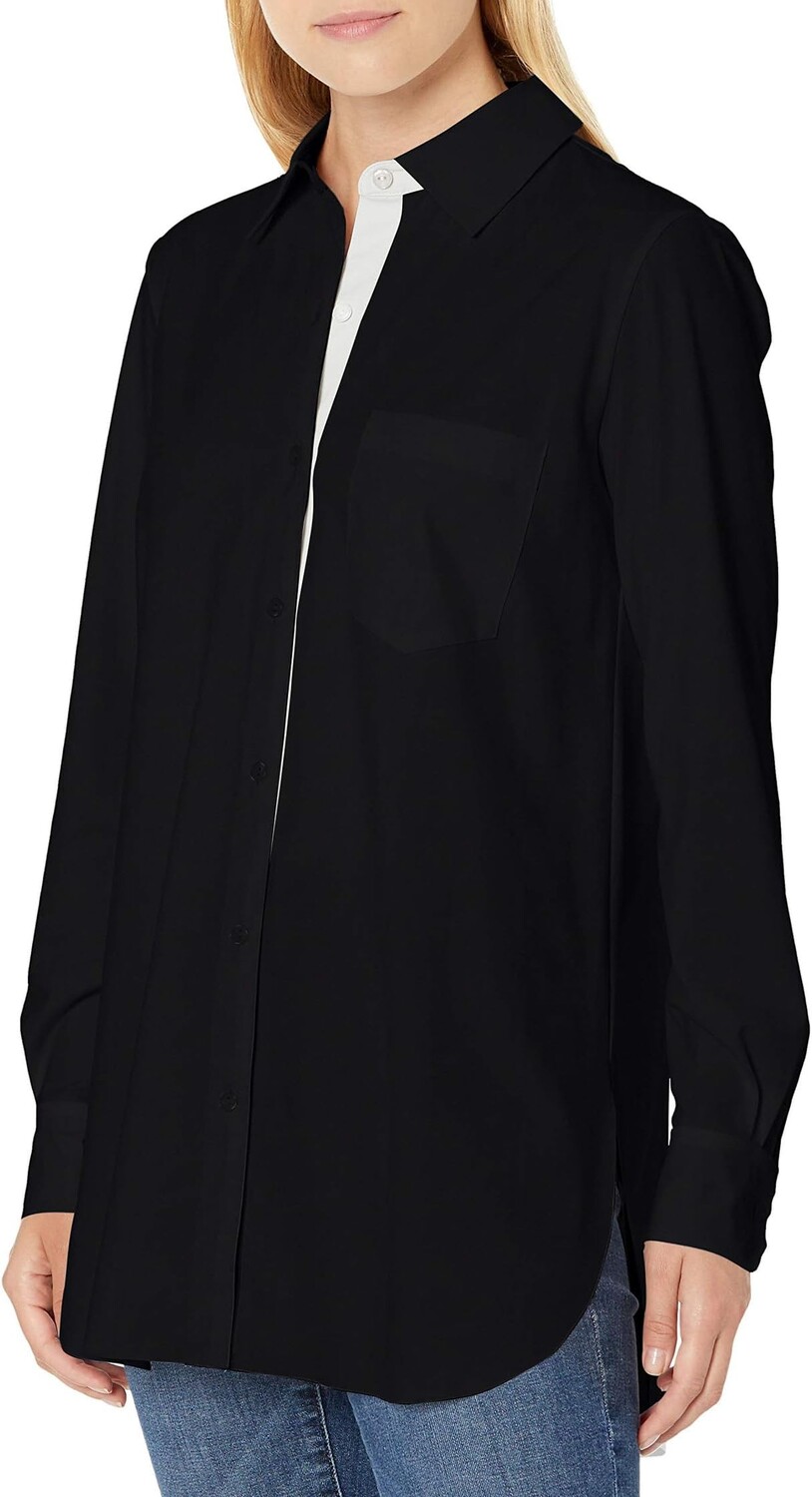 

Рубашка Plus Size Schiffer Stretch Button Down Lysse, черный