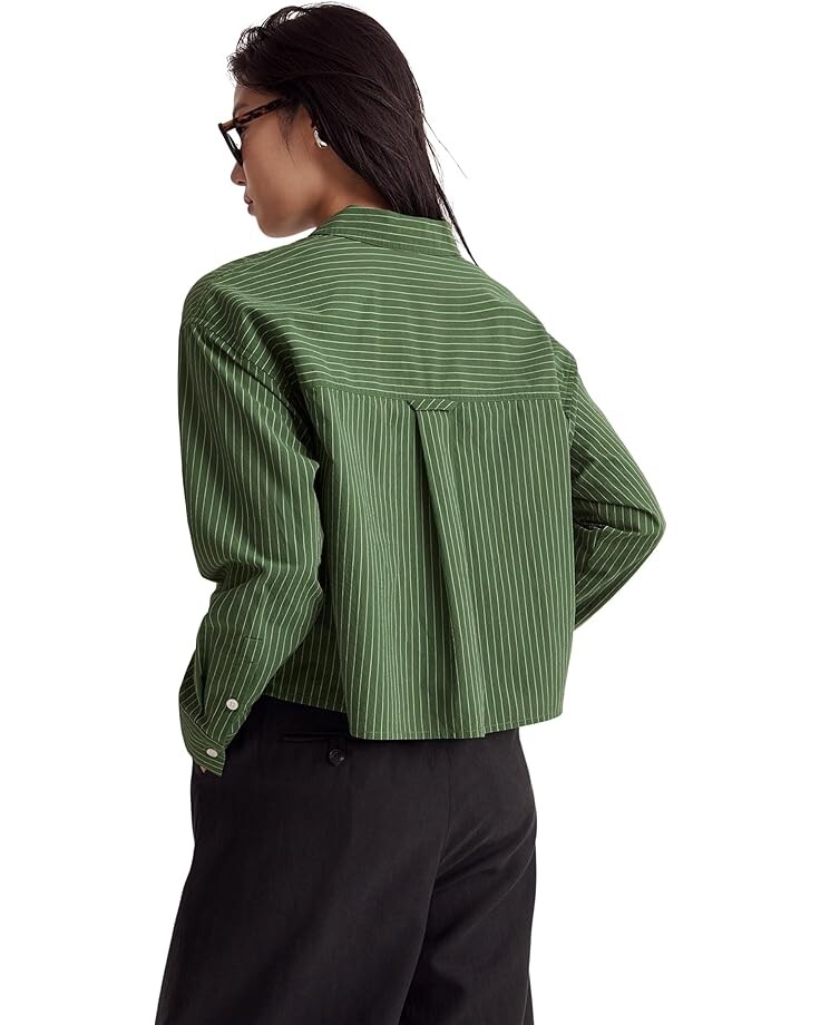 

Рубашка Madewell Flannel Cargo Button-Up Shirt, цвет Pin Stripe Varsity Green