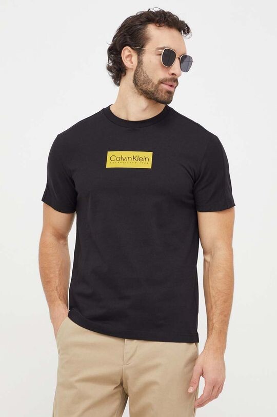 

Хлопковая футболка Calvin Klein, черный