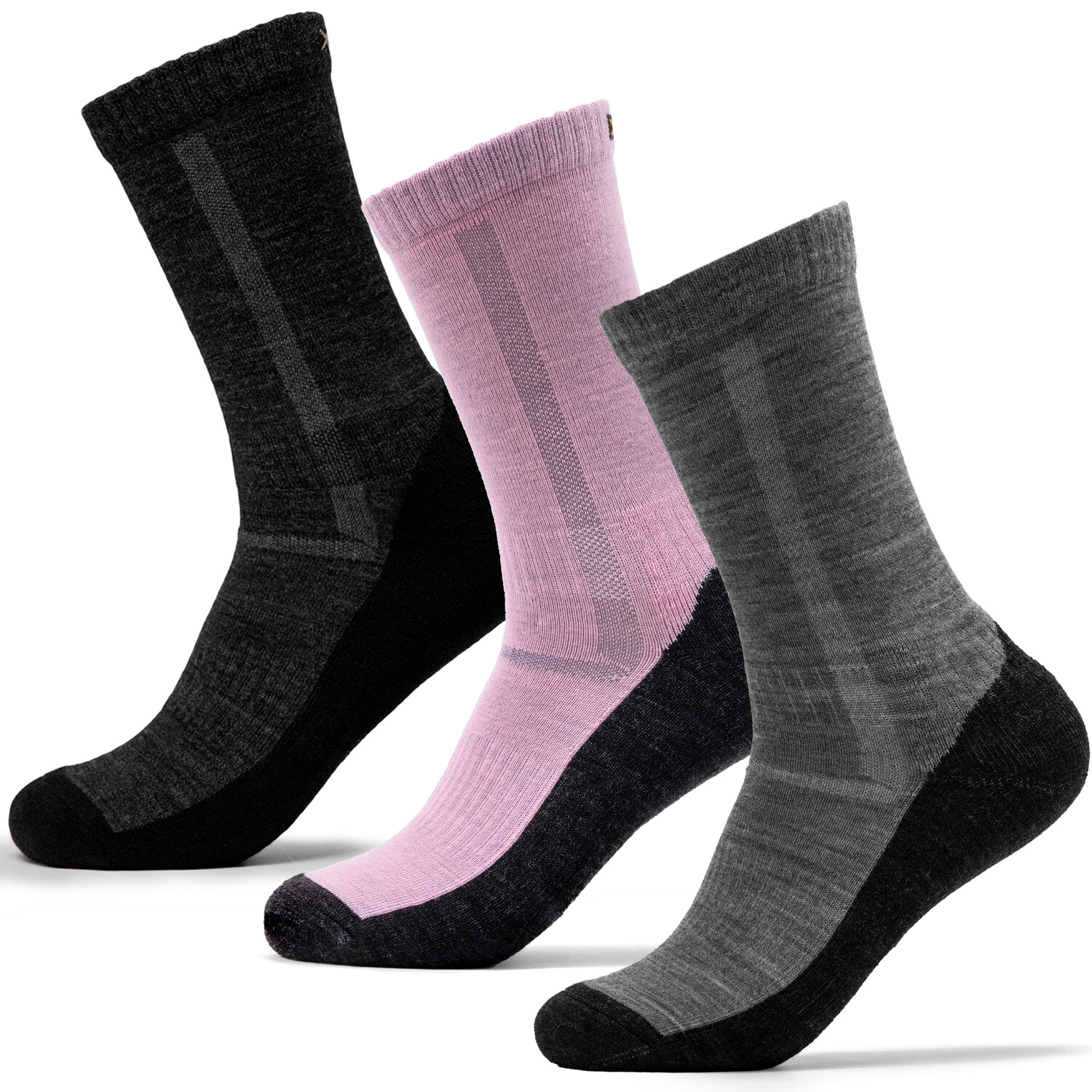 

Носки Occulto 3 шт Merino Wander Tamara, цвет Grau/Antrazit/Pink