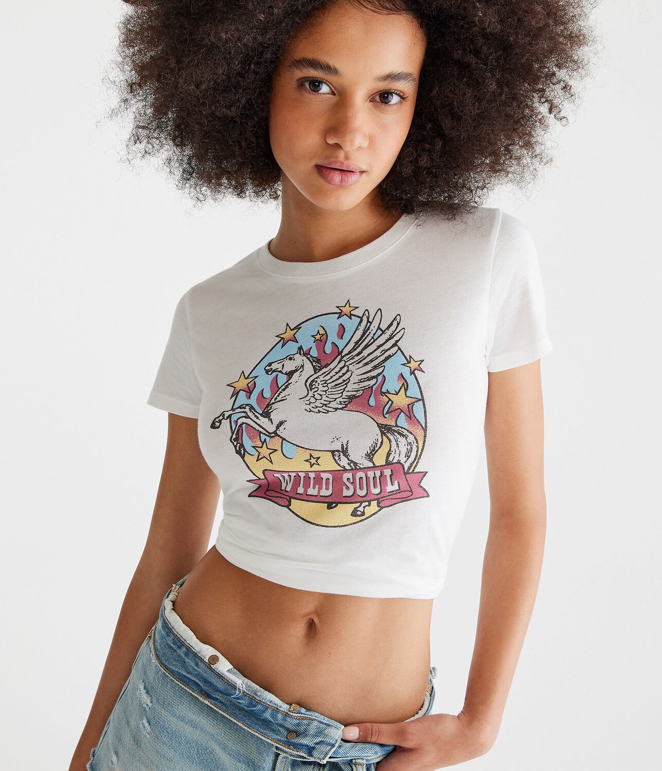 

Футболка с рисунком Wild Soul Pegasus Aeropostale, белый