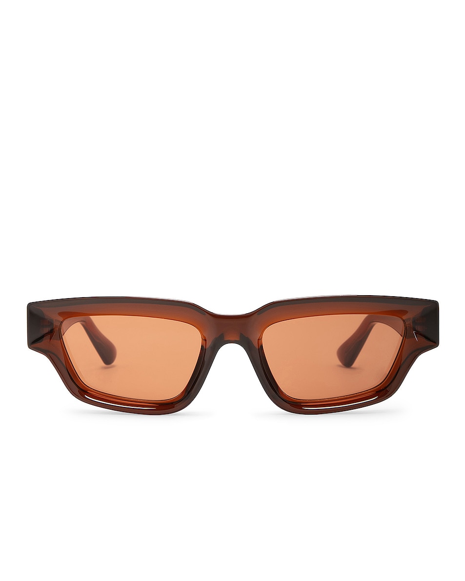 Солнцезащитные очки Bottega Veneta Narrow, коричневый