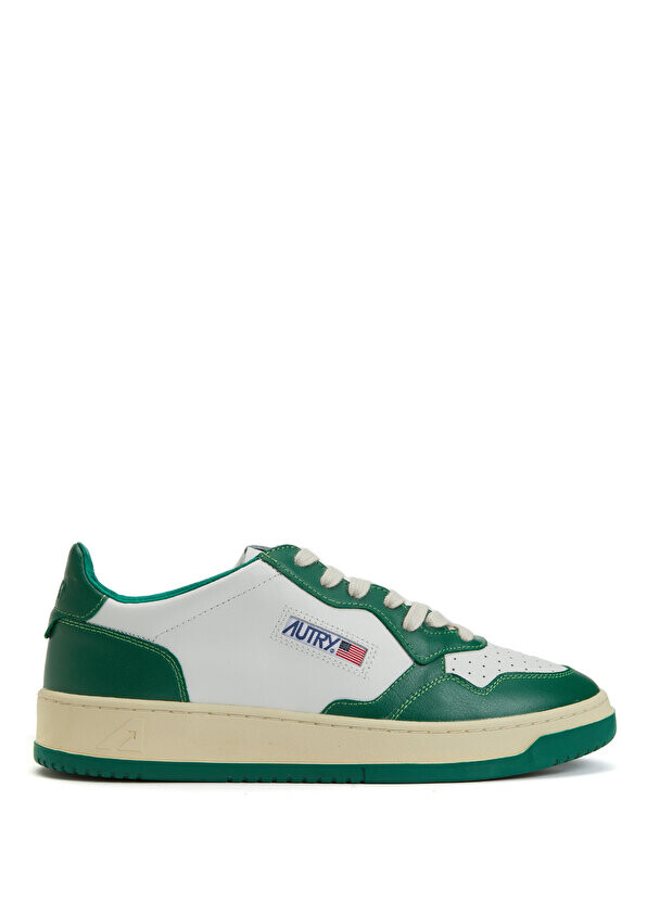 

Мужские кожаные кроссовки medalist green white Autry