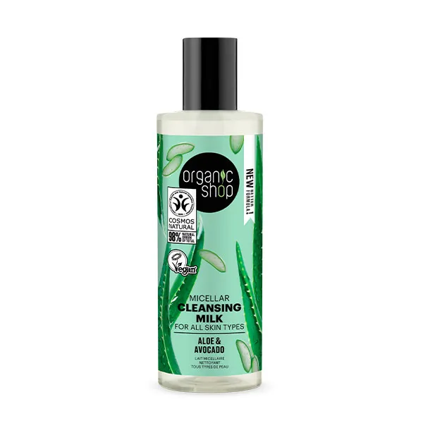

Мицеллярное очищающее молочко Micellar Cleansing Milk Aloe & Avocado Organic Shop, 150 ml