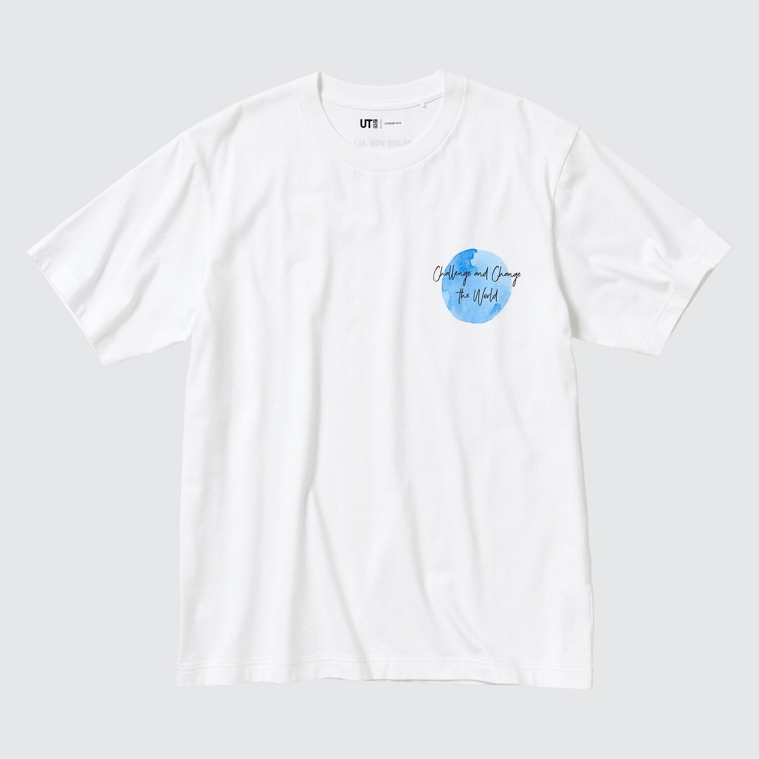 

Футболка с рисунком «МИР ДЛЯ ВСЕХ» (Гордон Рид) Uniqlo, белый