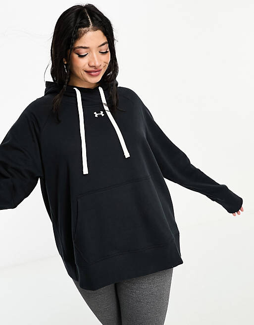 

Черная флисовая худи Under Armour Plus Rival HB