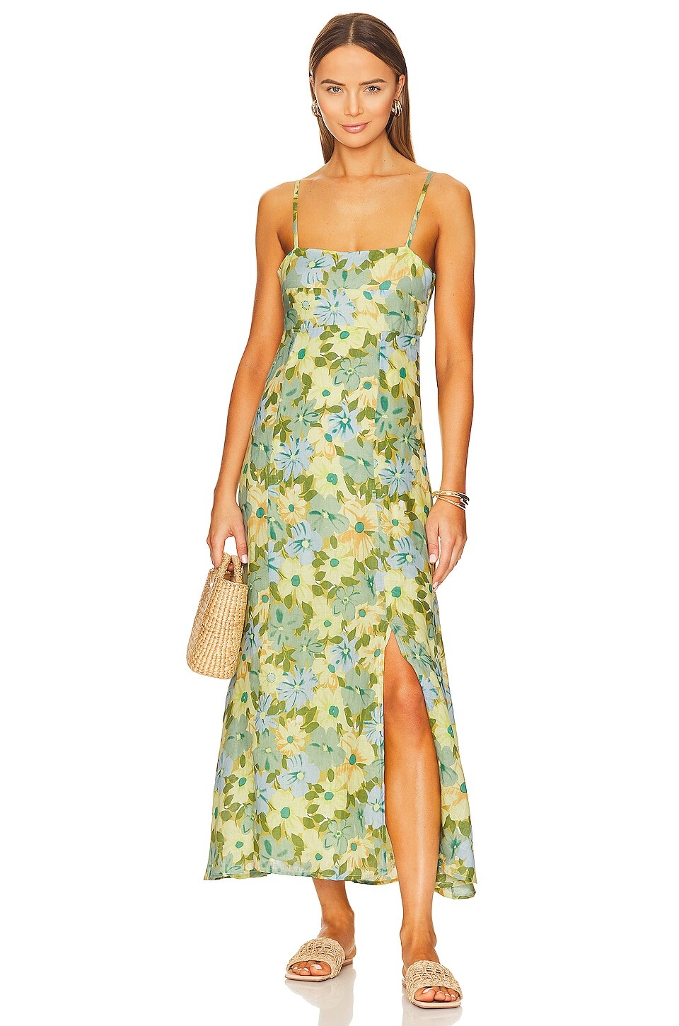 

Платье миди FAITHFULL THE BRAND Tagliatelle, цвет Francis Floral